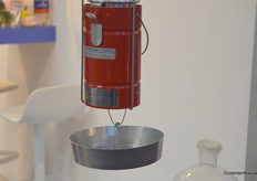 The sulfur evaporator hung back at Nivola's booth.